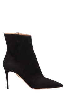 Черные замшевые ботильоны Alma Bootie 85 Aquazzura