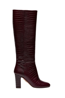 Сапоги с эффектом крокодиловой кожи Brera Boot 85 Aquazzura