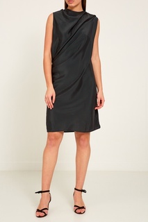 Черное платье с драпировкой Mm6 Maison Margiela