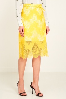 Ажурная желтая юбка Carven