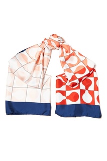 Шелковый шарф с геометрическим принтом Amina Rubinacci