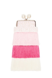 Розовый клатч с бахромой Esve