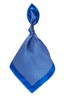 Синий платок с комбинированным узором Canali