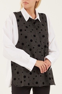 Комбинированная блузка с отделкой IM Isola Marras