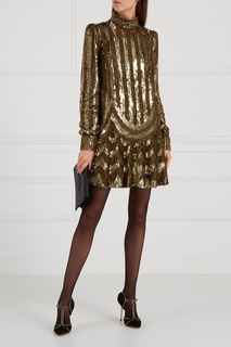 Платье с золотистыми пайетками Marc Jacobs