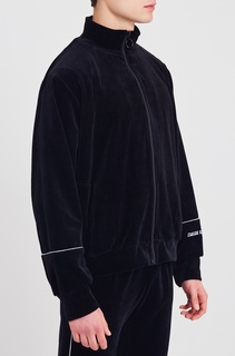 Черная олимпийка из бархата Neige