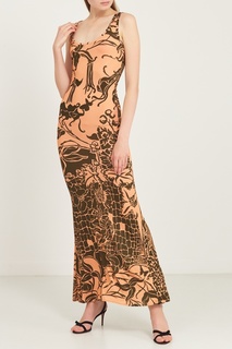 Длинное платье с контрастным принтом Emilio Pucci