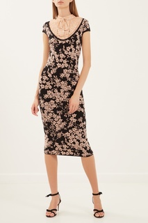 Платье с цветочным узором Elisabetta Franchi