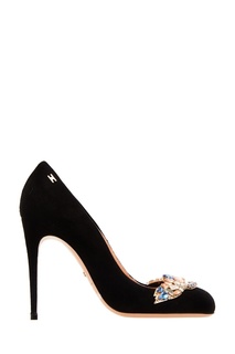 Черные туфли с аппликацией Elisabetta Franchi