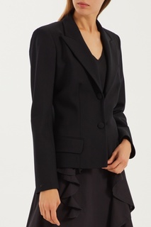 Черный жакет с широкими лацканами Saint Laurent