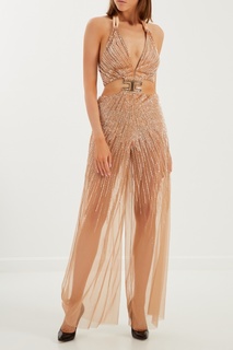 Комбинезон с блестящей вышивкой Elisabetta Franchi
