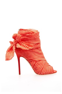 Красные ботильоны в клетку Elisabetta Franchi