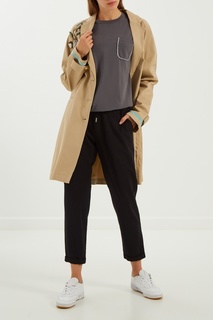 Бежевый плащ с вышивкой Alessandra Chamonix