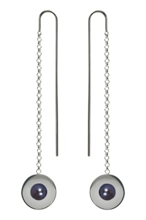 Круглые серьги Forma из серебра с жемчугом Little Thing