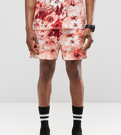 Шорты с цветочным принтом Reclaimed Vintage - Оранжевый