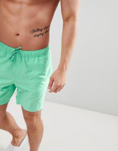 Зеленые шорты для плавания средней длины ASOS DESIGN - Зеленый