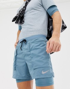 Синие шорты с перфорацией Nike Running Flex Stride Tech 928460-468 - Синий
