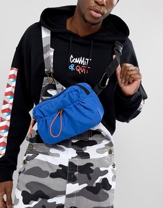 Синяя сумка-кошелек через плечо с присборенным карманом ASOS DESIGN - Белый