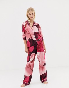 Пижамные брюки с принтом роз B By Ted Baker - Фиолетовый