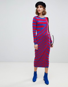 Трикотажное платье в полоску ASOS DESIGN - Мульти
