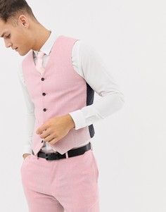 Розовый приталенный жилет ASOS DESIGN wedding - Розовый