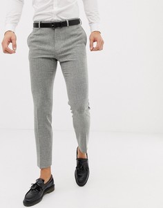 Серые зауженные брюки ASOS DESIGN wedding - Бежевый