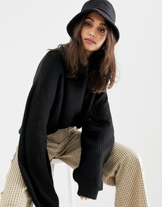 Джемпер с круглым вырезом и широкими рукавами Brave Soul Harrio - Черный