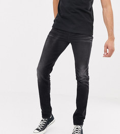 Черные выбеленные джинсы скинни из денима плотностью 12,5 унции ASOS DESIGN Tall - Черный