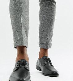 Черные туфли дерби для широкой стопы из искусственной кожи ASOS DESIGN - Черный