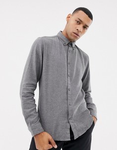 Серая фланелевая рубашка узкого кроя Esprit - Серый