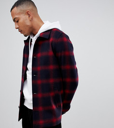 Пиджак в клетку на пуговицах с добавлением шерсти ASOS DESIGN Tall - Красный