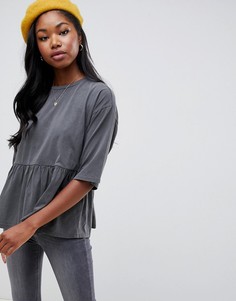 Выбеленный топ ASOS DESIGN - Серый