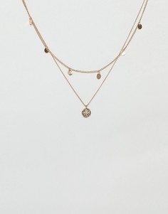 2-ярусное ожерелье с подвесками Nylon - Золотой