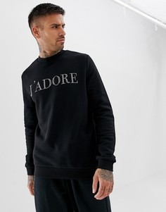 Свитшот с надписью Jadore ASOS DESIGN - Черный