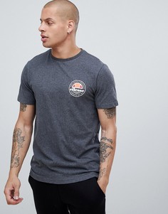 Серая удлиненная футболка с логотипом ellesse - Серый