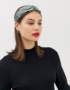 Повязка на голову со змеиным принтом ASOS DESIGN - Мульти