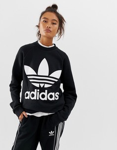 Свободный свитшот adidas Originals - Черный