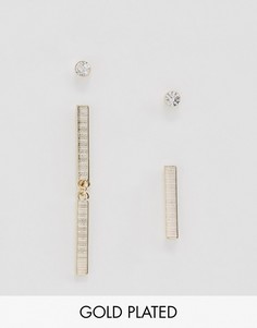Позолоченные непарные серьги Fiorelli - Золотой