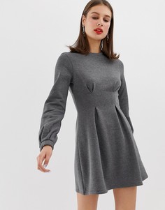 Серое трикотажное платье приталенного кроя River Island - Серый