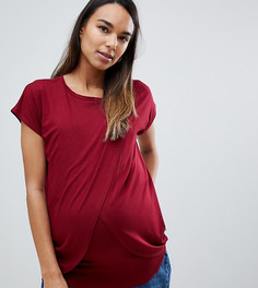 Футболка с запахом ASOS DESIGN Maternity - Красный
