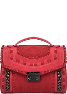 Маленькая красная сумка с двумя отделами Pepe Jeans