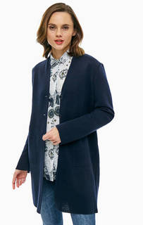 Синий полушерстяной кардиган с карманами Gerry Weber
