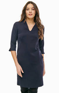 Платье синего цвета с карманами Comma