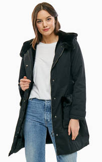 Демисезонная черная куртка с капюшоном United Colors of Benetton