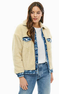 Шерстяная куртка с вставками из денима Pepe Jeans