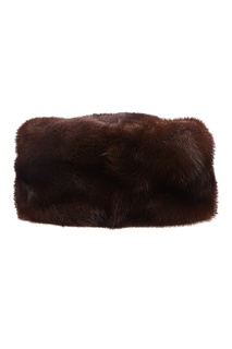 Коричневая шапка из меха Dreamfur