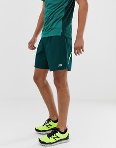 Зеленые шорты New Balance Running Impact - 7 дюймов - Зеленый