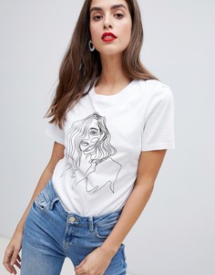 Футболка с принтом Vero Moda - Белый