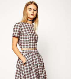 Топ в красную клетку с открытой спиной ASOS Reclaimed Vintage - Мульти