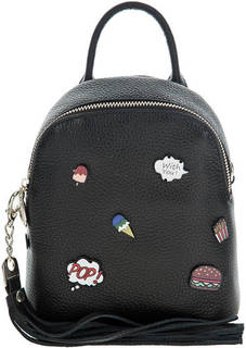 Сумка-рюкзак из мягкой кожи с металлическим декором Curanni